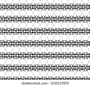 Geometric black pattern on white background 