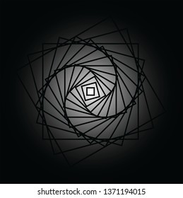 geometric black spiral