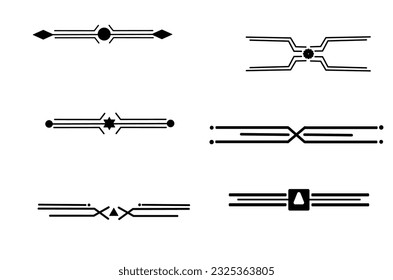 Tatuaje de flash geométrico en blanco y negro 