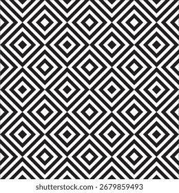 Plano de fundo de padrão geométrico de losango preto e branco