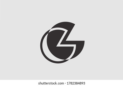 geometric black white G alphabet letter logo icon for business. Simple line design for company