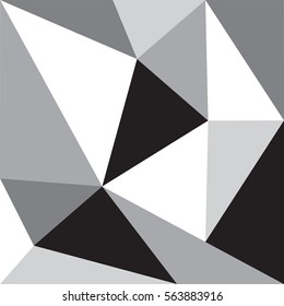 Geometric black, white and grey