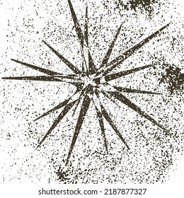 Geometric black and white illustration with texture, vector