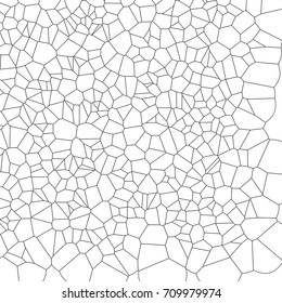 Geometric black and white ornament generated by random triangles