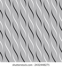 Adorno geométrico en blanco y negro. Vector patrón sin fisuras. Ideal para textil, fondos de pantalla, papel de embalaje, paquete y diseño web.