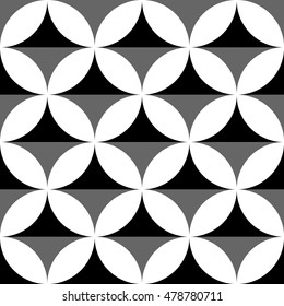 Geometric black and white pattern / background. Seamlessly repeatable.