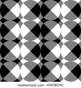 Geometric black and white pattern / background. Seamlessly repeatable.