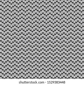 Geometric black and white pattern. Imitation knitting or embroidery. Seamless background. Jacquard.