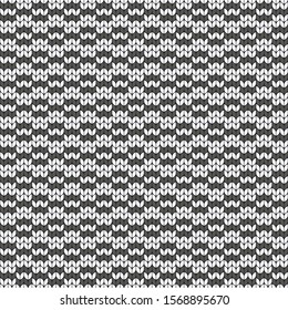 Geometric black and white pattern. Imitation knitting or embroidery. Seamless background. Jacquard.