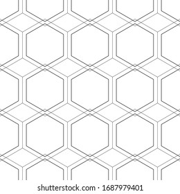 The geometric black and white pattern with lines, stripes. vector background. 
