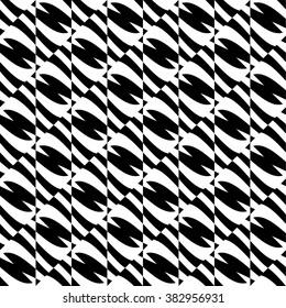 Geometric black and white pattern. Repeatable.