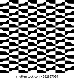 Geometric black and white pattern. Repeatable.
