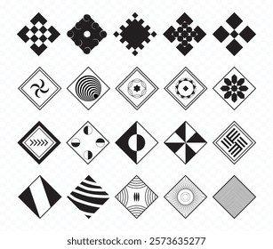 Geometric Black and White Patterns of shapes