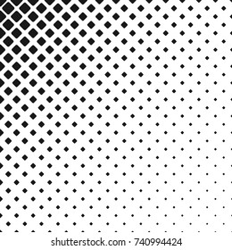 Geometric black and white rounded square pattern background - vector graphic design from diagonal squares in varying sizes