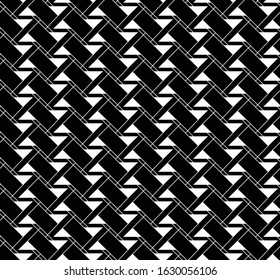 geometric black and white seamless pattern
