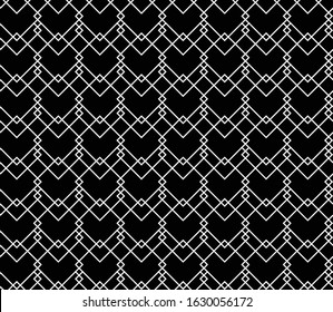 geometric black and white seamless pattern