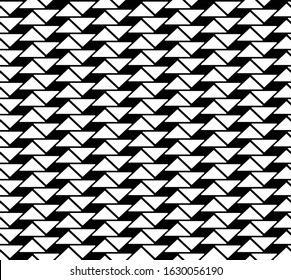 geometric black and white seamless pattern