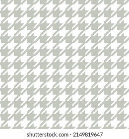 Geometric black and white seamless pattern with pied-de-poule ornament. Monochrome graphic repeating design. Modern minimalist stylish squared background. Vector chequered motif for fabric, textile.