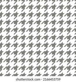 Geometric black and white seamless pattern with pied-de-poule ornament. Monochrome graphic repeating design. Modern minimalist stylish squared background. Vector chequered motif for fabric, textile.