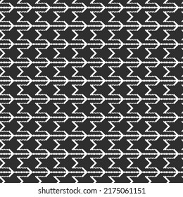 Patrón geométrico sin soldadura de blanco y negro con ornamento de piojo. Diseño repetitivo gráfico monocromo. Moderno y minimalista fondo cuadrado. Motivo de control vectorial para tela, textil.