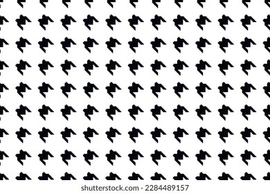 Geometric black and white seamless pattern with pied-de-poule ornament. Monochrome graphic repeating design. Modern minimalist stylish squared background. Vector chequered motif for fabric, textile.