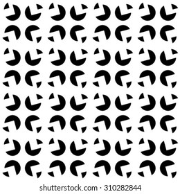 Geometric black and white seamless pattern.