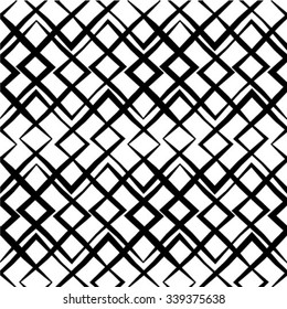Geometric black and white seamless pattern.