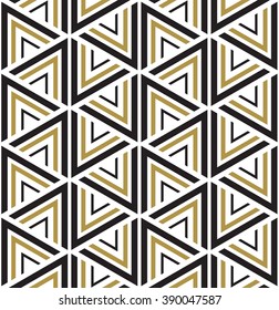 Geometric Black and white seamless triangle pattern 