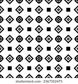 Patrón sin soldadura de forma geométrica en blanco y negro