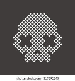 Geometric Black and White Skull
