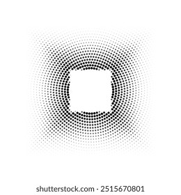 
Geometric black and white square. Halfton