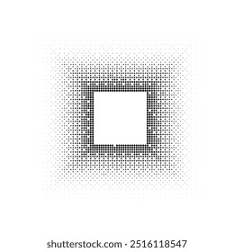 
Geometric black and white square. Halfton