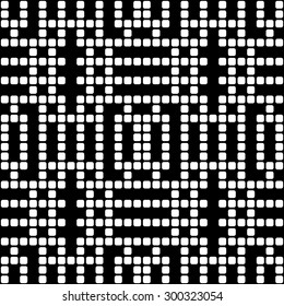 Geometric black and white square seamless pattern, vector illustration for use in your creative projects