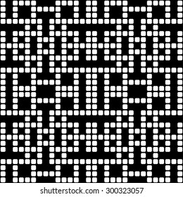 Geometric black and white square seamless pattern, vector illustration for use in your creative projects