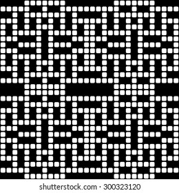 Geometric black and white square seamless pattern, vector illustration for use in your creative projects
