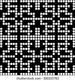 Geometric black and white square seamless pattern, vector illustration for use in your creative projects