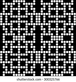 Geometric black and white square seamless pattern, vector illustration for use in your creative projects