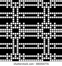 Geometric black and white square seamless pattern, vector illustration for use in your creative projects
