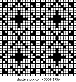 Geometric black and white square-based seamless pattern, illustration for use in your creative projects