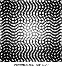 Geometric black and white texture. Mesh, grid pattern of lines