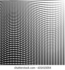 Geometric black and white texture. Mesh, grid pattern of lines