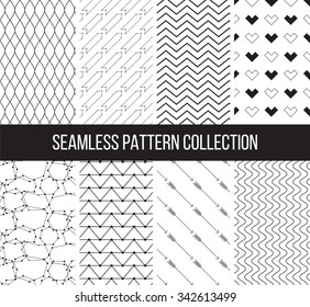 Geometric black and white textures can be used for print, wallpaper, web page background, surface design, textile, fashion, cards.