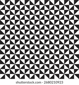 Geometric black and white triangle pattern background