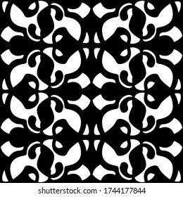 Geometric black and white vector pattern based on Alan national ornaments. Can be used for textile printing or as a background.