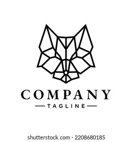 Geometric black wombat logo template, vector image, wombat logo.