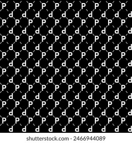 Écriture géométrique noire motif de police logo P arrière-plan abstrait texture art création d'impression