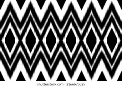 Geometric black yarn ethnic oriental seamless pattern traditional design for background,Capet,clothing,fabric,wallpaper,wrapping, Vector illustration abstract style