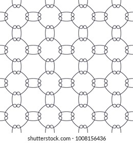 geometric black-and-white ornament seamless pattern