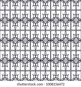 geometric black-and-white ornament seamless pattern