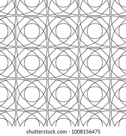 geometric black-and-white ornament seamless pattern